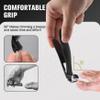 FERYES Angled Head Long Handled Toenail Clipper for Seniors - Large Wide Jaw Nail Clipper with Catcher for Thick Nails - Easier Trimming, Ergonomic Design (Black view 2