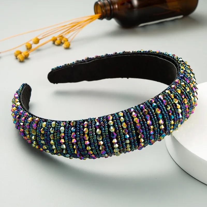Wvapzxx Crystal Headbands Girls Shiny Luxury Rhinestone Hair Band Diamond Hair Hoop Pearl Hair Accessories For Women Headband