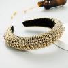 Wvapzxx Gold Color Luxury Crystal Hairband Rhinestone Retro Headbands French Elegant Hair Hoop Headband Padded Hairband Hair Accessories view 1
