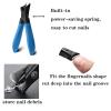 4 pcs Set Thick Hard Bevel Nail Clipper,Nano-Glass Nail Files,ingrown Nail Lifter,Nail Buffer, Long Handle Adult toenails Stainless Steel Large Opening Pliers Head Large Nail Clippers view 2