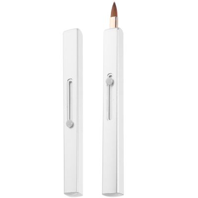 Beavorty 2pcs Lip Brush Applicators Portable Makeup Brush Protective Cap for Lipstick Lip Gloss Compact Design for Women for Even Application of Liquid Cosmetics