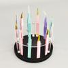 12 Holes Rotatable Acrylic Tweezers Holder, Grafting Eyelash Makeup Tweezer Stand Display Extensions Organizer Individual Training Tools (Black) view 1