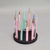 12 Holes Rotatable Acrylic Tweezers Holder, Grafting Eyelash Makeup Tweezer Stand Display Extensions Organizer Individual Training Tools (Black) view 4