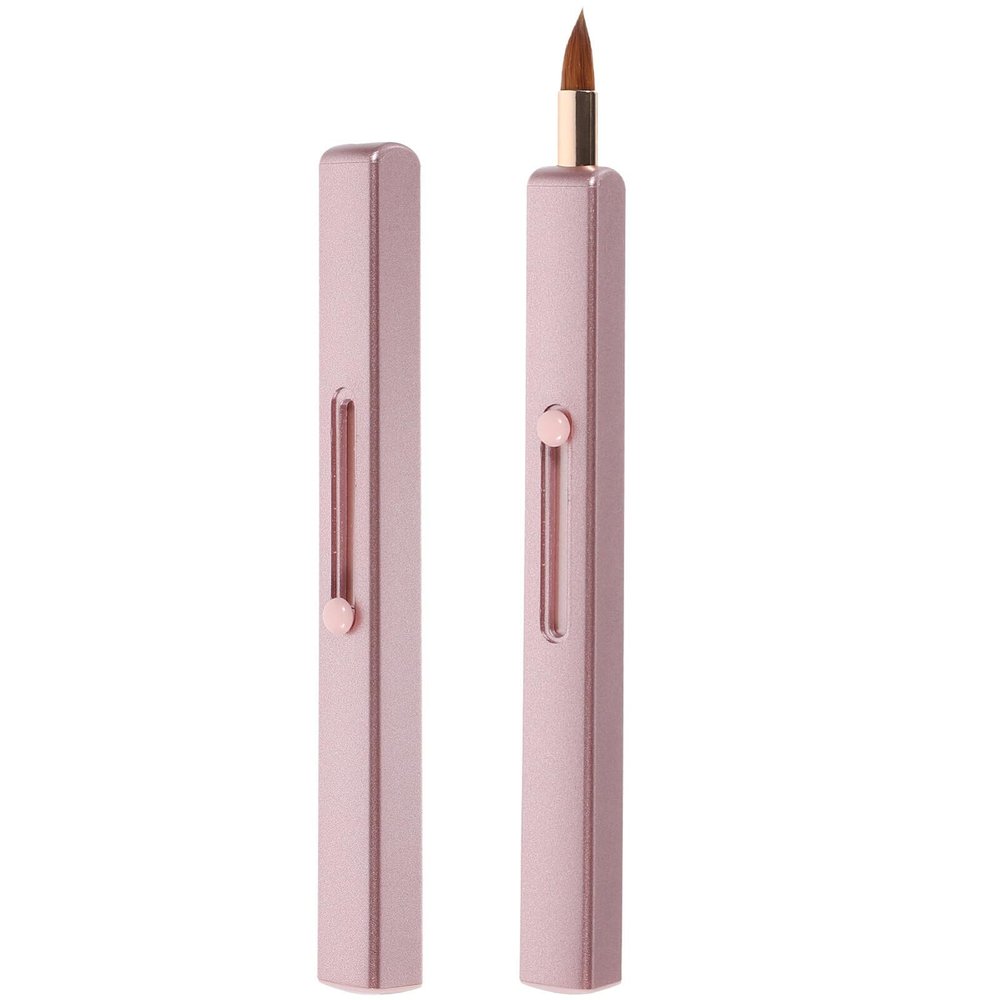 Beavorty 2pcs Lip Brush Applicator Portable Lip Gloss and Concealer Brush Cap for Even Application of Liquid Cosmetics Stylish Design for Women