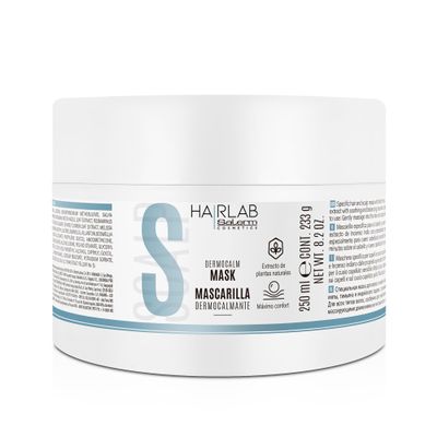 SALERM - Soothing Hair Mask - Dermocalm Hair Lab - 250 ml - with Witch Hazel, Rosemary, Mint, and Thyme - Gentle Cleansing - Soothes and Balances Sensitive Scalp - Paraben-Free