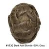Toupee For Men Hair Replacement System Ultra Thin Skin Mens Toupee Human Hair All V-looped PU 0.06mm Hairpiece For Men Hair Prosthesis Units Patch Wigs #1730 Dark Ash Blonde Mixed 30% Gray view 2