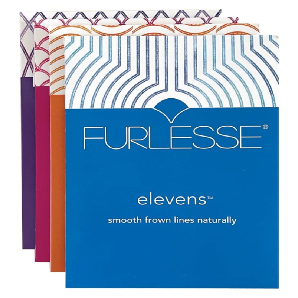 Furlesse Anti Wrinkle Patches, Overnight Face Tape, Elevens for Frown Lines, Crows for Eye Wrinkles, Lip-Sticks for Smile Lines, Rows for Forehead Creases, Clear Polymer, Set of 24 Patches