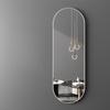 Hanging Makeup Mirror Big Metal Frame Design Oval Body Full Length Mirror Korean Shower (Rose Gold, L) view 1