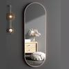 Hanging Makeup Mirror Big Metal Frame Design Oval Body Full Length Mirror Korean Shower (Rose Gold, L) view 2