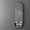 Hanging Makeup Mirror Big Metal Frame Design Oval Body Full Length Mirror Korean Shower (Rose Gold, L) view 4