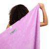Curly Girl Microfiber Hair Towel Wrap for Women, 41" x 31" Large Quick Dry Hair Towel, Secure Fit with Elastic Strap, Anti-Frizz Hair Plopping Wrap for Long, Thick Hair view 2