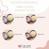 LB Love Organics Hard Lotion Bar | Geranium, Orange, Rose Scent | Organic Beeswax Lotion for Dry Hands and Feet | Handmade Valentine | Travel Friendly view 3