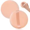 1 Pack 5 Inch Ultra Soft Washable Reusable Large Velour Loose Powder Puff Washable Round Sponge Puff for Face Body, Wet Dry Makeup Tool (skin color) view 1