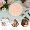 1 Pack 5 Inch Ultra Soft Washable Reusable Large Velour Loose Powder Puff Washable Round Sponge Puff for Face Body, Wet Dry Makeup Tool (skin color) view 2