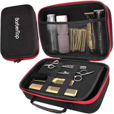 Barber Tool Bag, 12x7x5 inch Case Compatible with Hair Clipper Barber, Clipper Bag for Barbers,Travel Storage Organizer for Comb Cutting Guide, Clipper Blade Oil, Cleaning Brush and Other Grooming Kit