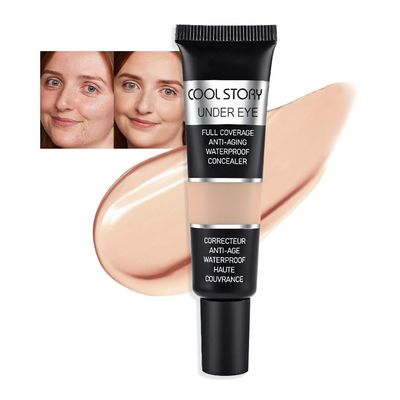 Kaely Under Eye Concealer for Older Women, Color Correcting Full Coverage Concealer for Dark Circles, Puffiness, Redness, Corrector de ojeras, Waterproof Anti Aging, Natural Matte Finish, Neutral