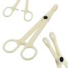 Disposable Piercing Clamps - Tonbao 25Pcs Piercing Forceps Round Septum Clamps Disposable Plastic Forceps for Ear Nose Nipple Tongue Lip Eyebrow Belly Button Piercing Kit Body Piercing Tools view 1
