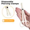 Disposable Piercing Clamps - Tonbao 25Pcs Piercing Forceps Round Septum Clamps Disposable Plastic Forceps for Ear Nose Nipple Tongue Lip Eyebrow Belly Button Piercing Kit Body Piercing Tools view 2