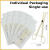 Disposable Piercing Clamps - Tonbao 25Pcs Piercing Forceps Round Septum Clamps Disposable Plastic Forceps for Ear Nose Nipple Tongue Lip Eyebrow Belly Button Piercing Kit Body Piercing Tools view 3