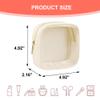 Ebbniur Clear Makeup Bag for Purse 2 Pcs Small Nylon Zipper Pouch Mini Travel Cosmetic Bag Clear Toiletry Bags for Traveling Cute Makeup Organizer for Women (2pcs beige clear) view 2
