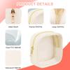 Ebbniur Clear Makeup Bag for Purse 2 Pcs Small Nylon Zipper Pouch Mini Travel Cosmetic Bag Clear Toiletry Bags for Traveling Cute Makeup Organizer for Women (2pcs beige clear) view 4