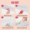 Makartt Nail File, 100/180 Grit 20 Pcs Nail Files for Natural Nails, Professional Strong Emery Boards for Nails Doubled Sides Washable Fingernail Files Manicure Tool Set view 2