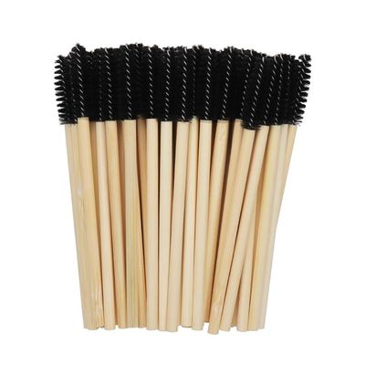 50 Pcs Eyelash Brushes Disposable Wooden Mascara Wand Eye Lash Eyebrow Applicator Eyelash Extension Brush Wand Cosmetic Makeup Brushes