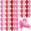 Cuffbow 90 Pcs 45 Pairs Exfoliating Double Sided Bath Gloves with Hanging Loop Colorful Body Shower Gloves for Men Women Beauty Spa Massage Shower Clean Skin Bathing Scrubber Accessories(Pink) view 1