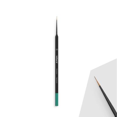 Vallejo Precision B03020 Round Synthetic Brush, Triangular Handle No. 2/0