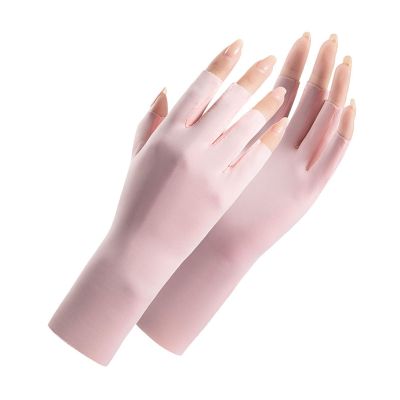 Acinkeety Uv Protection Gloves UV Shield Gloves Women Fingerless Gloves Gloves Anti Uv Gloves For Gel Driving Gloves Women