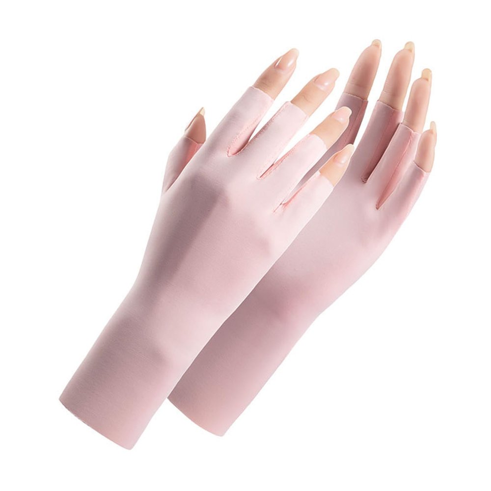 Acinkeety Uv Protection Gloves UV Shield Gloves Women Fingerless Gloves Gloves Anti Uv Gloves For Gel Driving Gloves Women