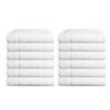 12 Pack Luxury Salon Towels, 100% Ringspun Cotton Comfort, Not Bleach Proof Highly Absorbent Barber Towels (25 x 15) Hair Towel Wrap for Women, Hand, Gym, Beauty, Spa & Home Hair Care  White view 1