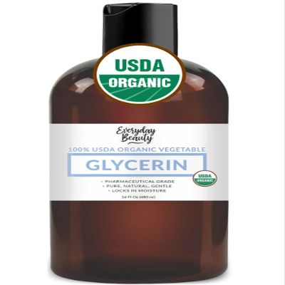 100% Organic Glycerin USDA Certified - Perfect for DIY Beauty Products, Crafts, and Formulations Derived From Coconut Skin and Hair Moisturizer for Deep Hydration 16 Fl Oz By Everyday Beauty