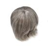 Hair Wonders Toupee for Men Real Human Hair Piece Full Poly Thin Skin Men Hair Replacement System Mens Toupee Invisible Poly Coating Man Hairpieces8x10''-120% Density#460 MEDIUM BROWN+60% GREY view 4