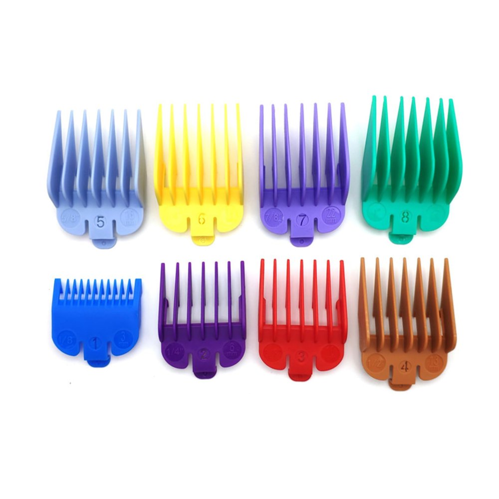 BE-TOOL 8 Pcs Guide Comb Clipper Universal Hair Clipper Limit Comb Guards Attachment Professional Hairdressing Tools