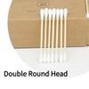 200 PCs Premium Cotton Swabs Natural Cotton Buds Biodegradable Organic Double Tips for Ear Wax Removal (200PCs,Green) view 4