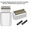 Professional Replacement Foil and Cutters for BaBylissPRO Barberology Double Foil Shaver, Compatible with BaBylissPRO Barberology FXFS2 Shaver (silver) view 3