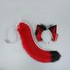 TTYAO REII Red Black Cat Ears and Tail Set for Cosplay Cat Ears Headband Animals Headdress Costume Accessories (Red Black) view 2