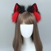 TTYAO REII Red Black Cat Ears and Tail Set for Cosplay Cat Ears Headband Animals Headdress Costume Accessories (Red Black) view 4