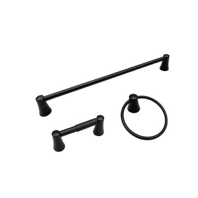 Boston Harbor Bath Acc Set Matte Black 8703