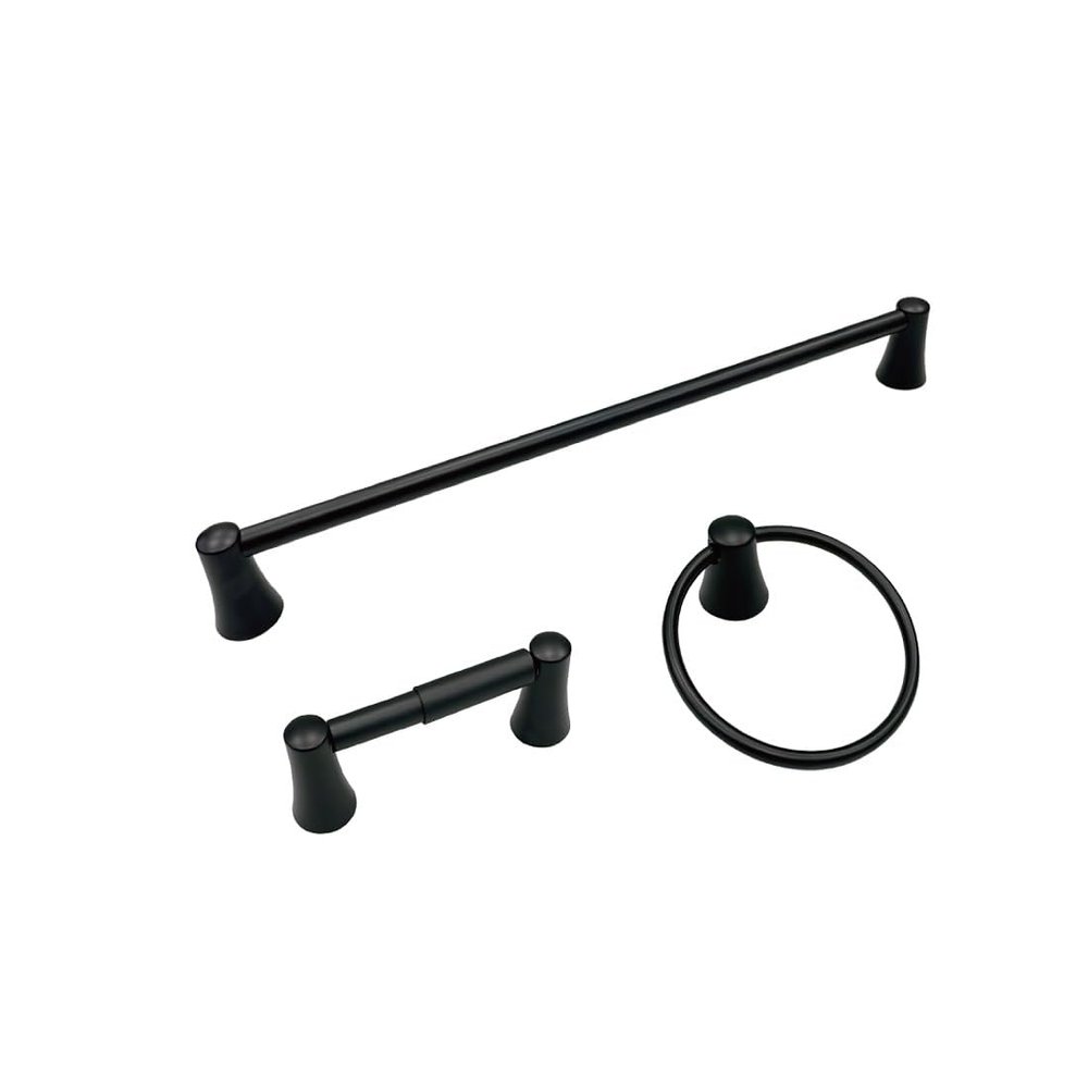 Boston Harbor Bath Acc Set Matte Black 8703