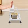 BANLICALI Foot Bath Spa Portable Trolley Cart with Wheels & Storage Rack, Floor-Standing Footrest Stand Cart for Foot Rest Pedicure Manicure Funiture Massage Table Salon Supplies Load 39.7lbs (White) view 2