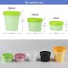 Travel Cosmetic Containers,Travel Bottles Pots,6 PC Empty 200ml Pink Facial Mask Wide Mouth Plastic Jars, 200g Leakproof Cosmetic Pot Container with Lids with 6 PC Spatula (Color : Pink, Size : 50ml) view 2