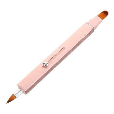 Beavorty Lip Gloss Brush Double-ended Retractable Lip Applicator for Women Portable Lipstick Tool for Precise Application and Blending Easy to Clean Makeup Brush