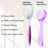Beomeen Silicone Exfoliating Face Scrubber, 2 Pack Facial Cleansing Brush Handheld Face Exfoliator Scrubber Double Side Face Brush Cleanser for Deep Cleansing, Blackhead Makeup Removal view 3