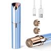 Facial Hair Remover for Women- as Seen on TV Painless Face Shaver -Mini Hair Remover, Electric Razor Shaver Portable Bikini Epilator for Lips, Chin, Armpit, Peach Fuzz, Fingers, Neck, Cheek(Blue) view 1