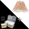1300 ct Cotton Swabs - Organic Cotton Swabs 800 Count & 500PCS Long Cotton Tips Swabs for Cotton Pads & Rounds view 1