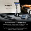 FREED Customized gifts Engraving Shaving Kit - Safety Razor with metal handle include razor base, razor travel case and 5 Razor Blade Refills,it's the best gift for men (Silver) view 3