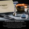 FREED Customized gifts Engraving Shaving Kit - Safety Razor with metal handle include razor base, razor travel case and 5 Razor Blade Refills,it's the best gift for men (Metal mesh) view 3