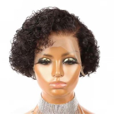 Short Bob Wig for Women 13x1 T Part Transparent Deep Wave Lace Wig Preplucked Hair Hair No More